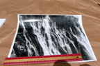 Mt. Shasta California 11X14" Black & white Picture Photo Burney Falls USA