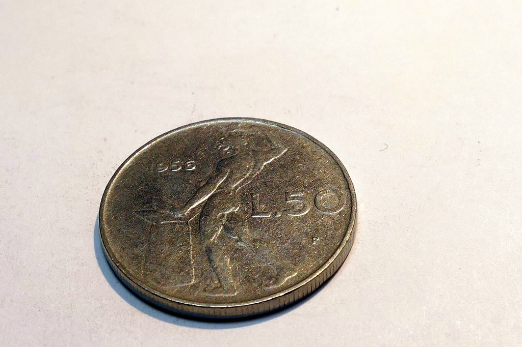 1956 Repvbblica Italiana L.50 Italy Italian 50 Lire Coin Italy