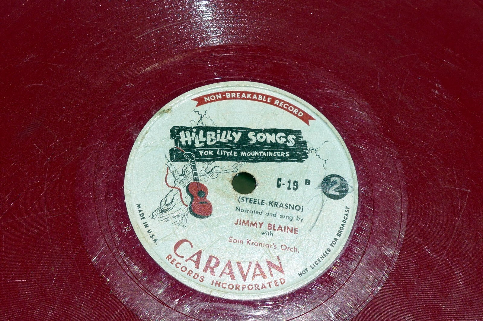 Jimmy blaine hillbilly songs for little mountaineers 78 rpm vinyl c 19 jimmy blain