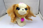 Hasbro Fur Real Friends Princess Brown White Dog  Barks Pull Girl