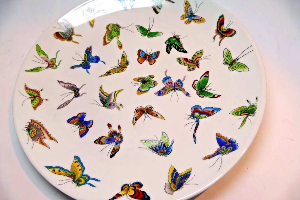 Chinese butterfly porcelain plate da qing daoguang nian zhi antique