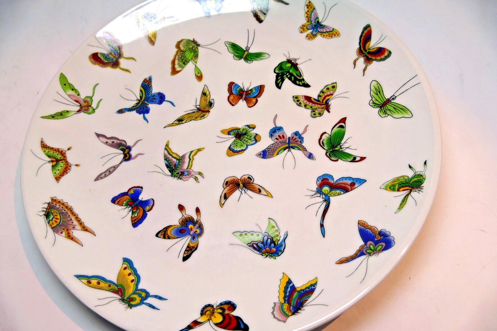 Chinese butterfly porcelain plate da qing daoguang nian zhi antique