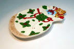 Cookies for Santa Plate Tray Teddy Bear Christmas Toys Bow Holly 8"