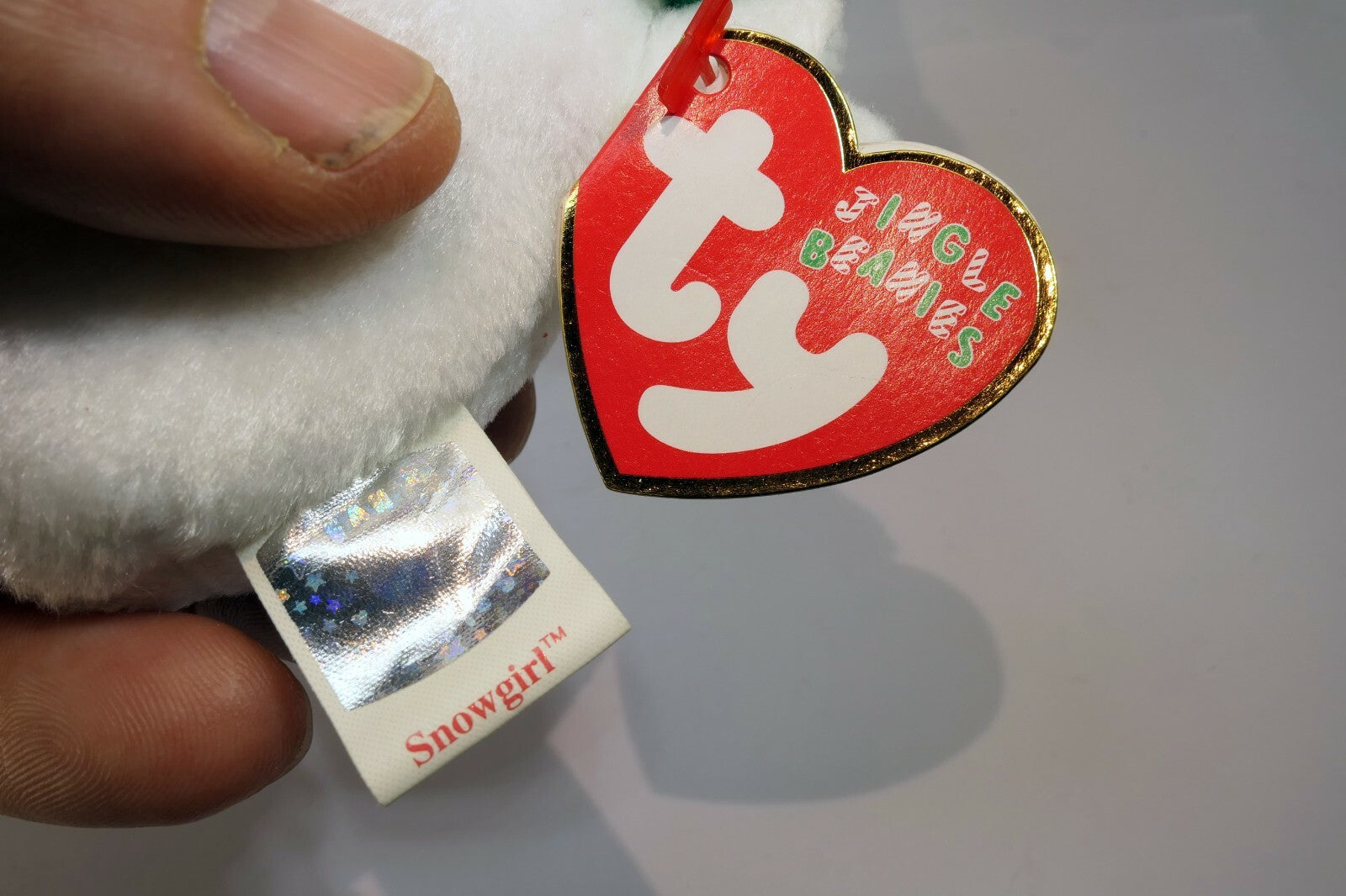 TY Jingle Beanies "Snowgirl " 2002 tag date New Christmas  