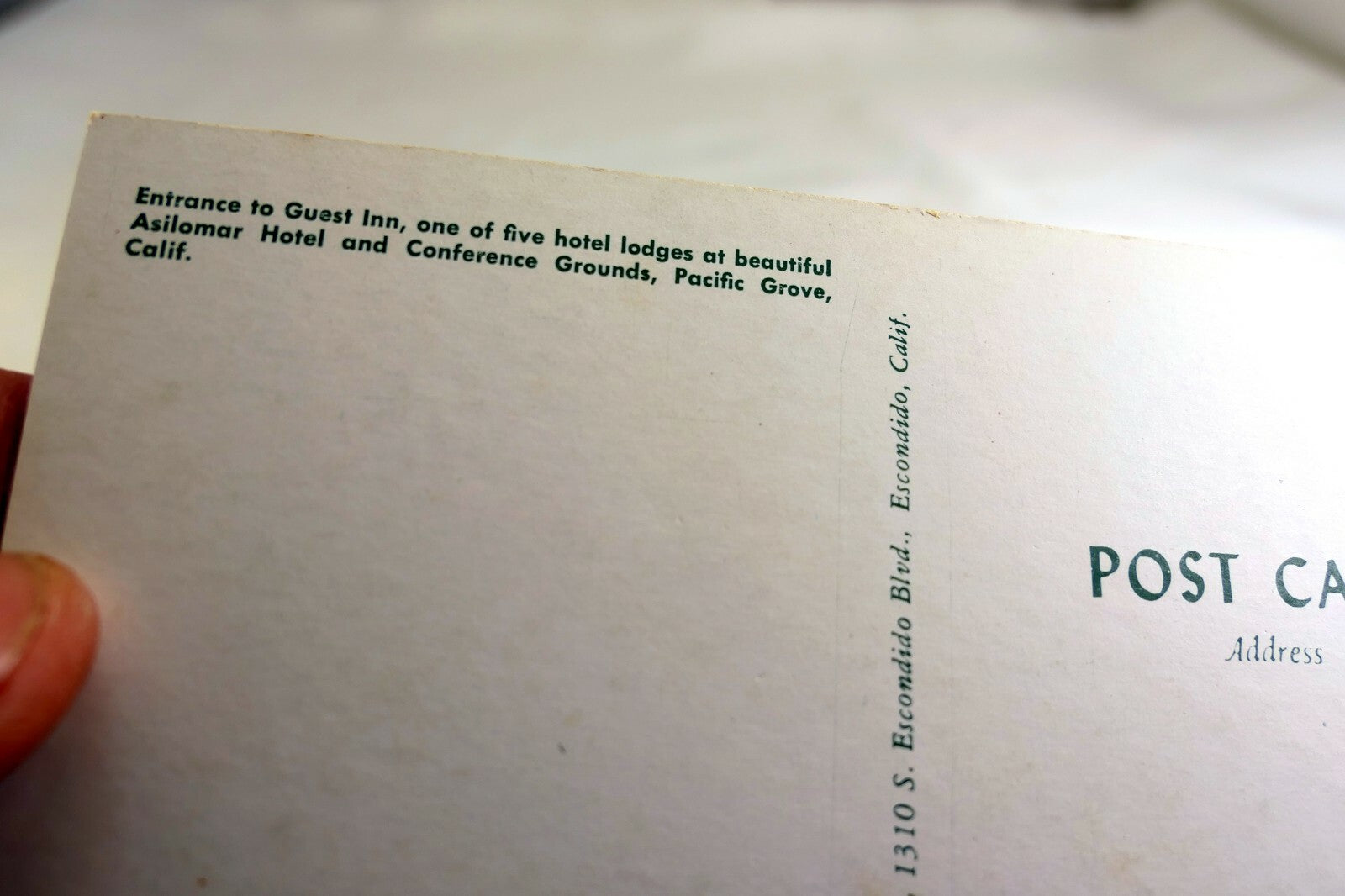 Asilomar Hotel Park Pacific Grove California USA Postcard 1970's