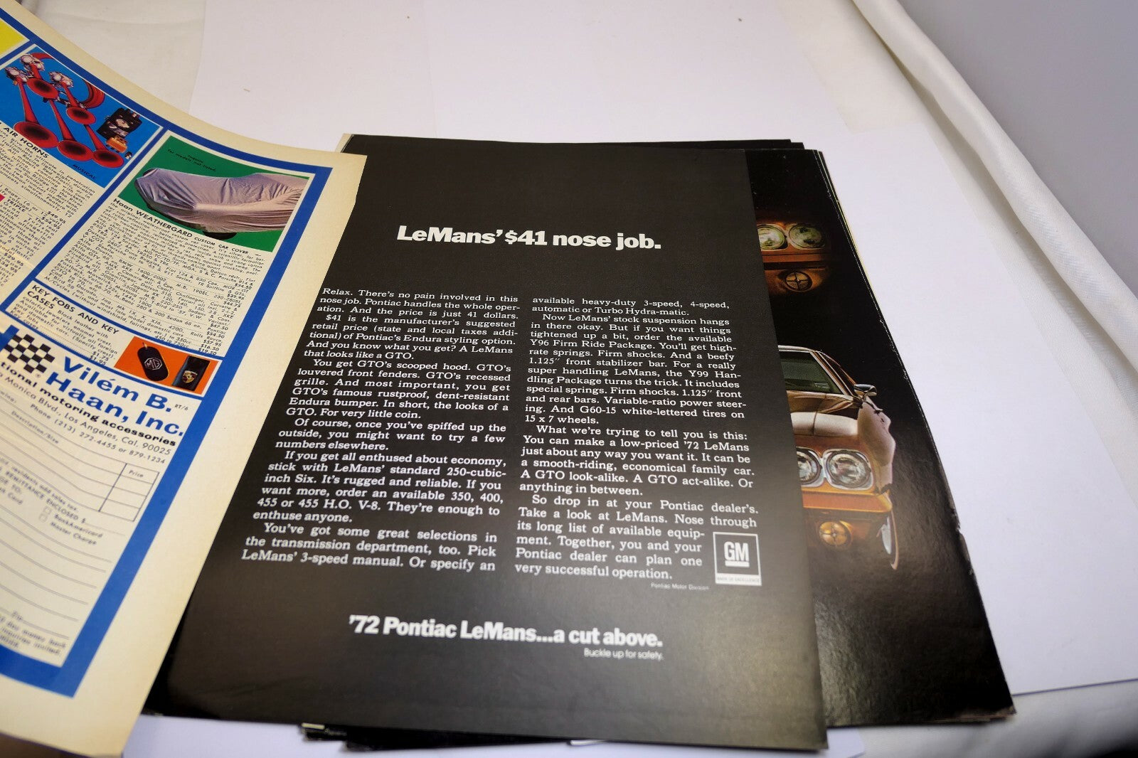 Pontiac 1974 Grand Am Car Magazine clippings advertisement ad