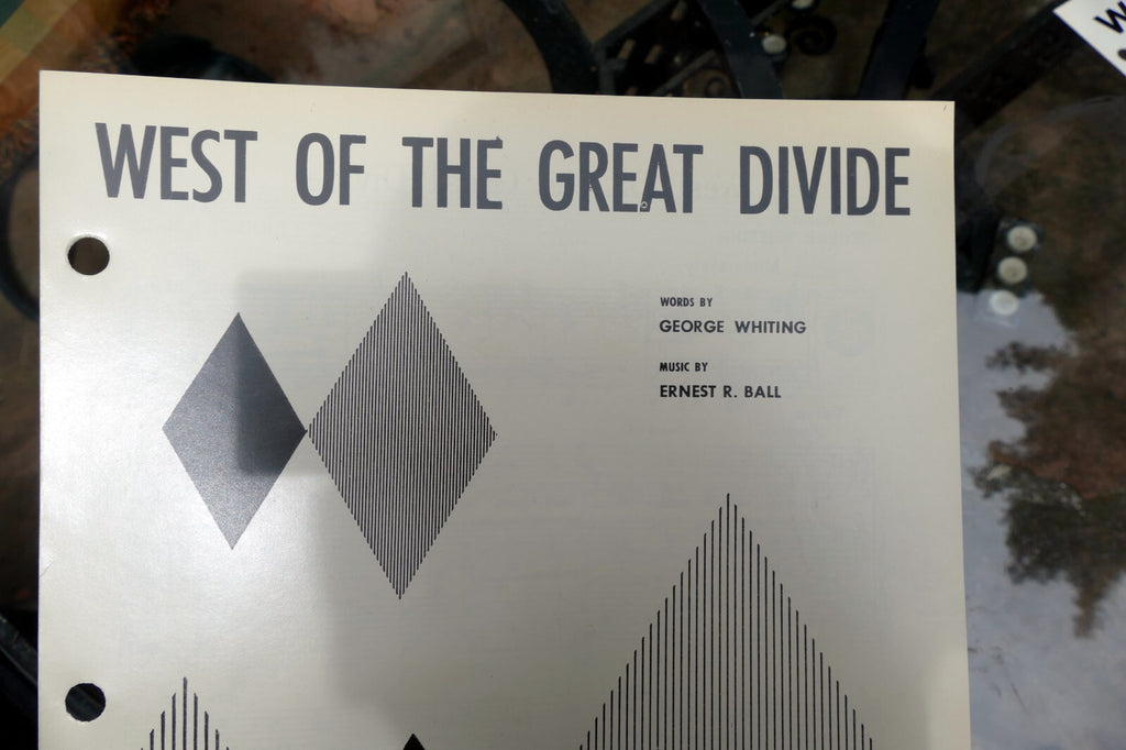 West of the great divide by ernest ball 1951 sheet music