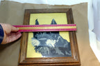 Dog Schnauzer Yarn Needlepoint Embroidered Picture Wall Art 8X10" Framed