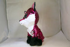 TY Jewel Reversible Sequin Plush Pet Flippy Fox 9" tall Flippables Purple 