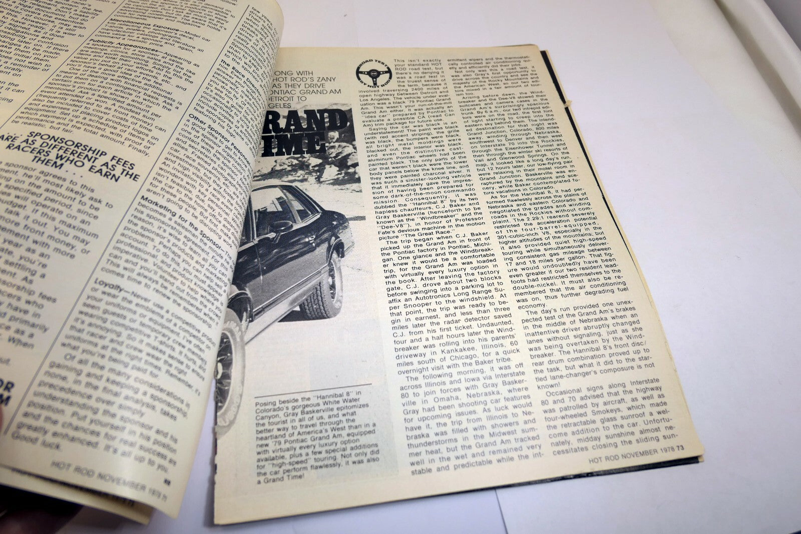 Pontiac 1976 Grand Am Hot Rod Test Review Magazine clipping Specifications