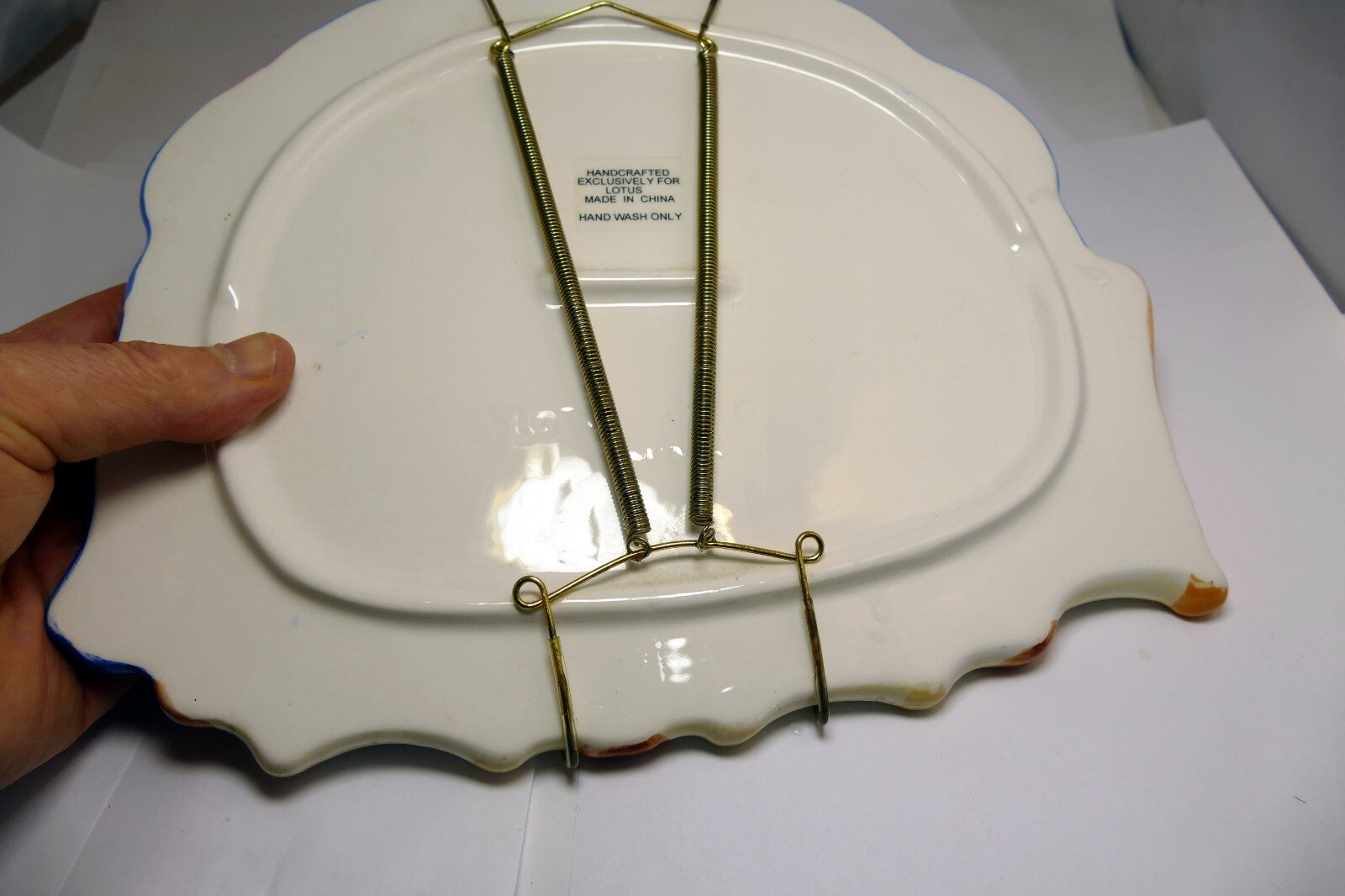 JUDAICA HOT PLATE LOTUS CERAMIC TRIVET JEWISH FAMILY MEALTIME-2000