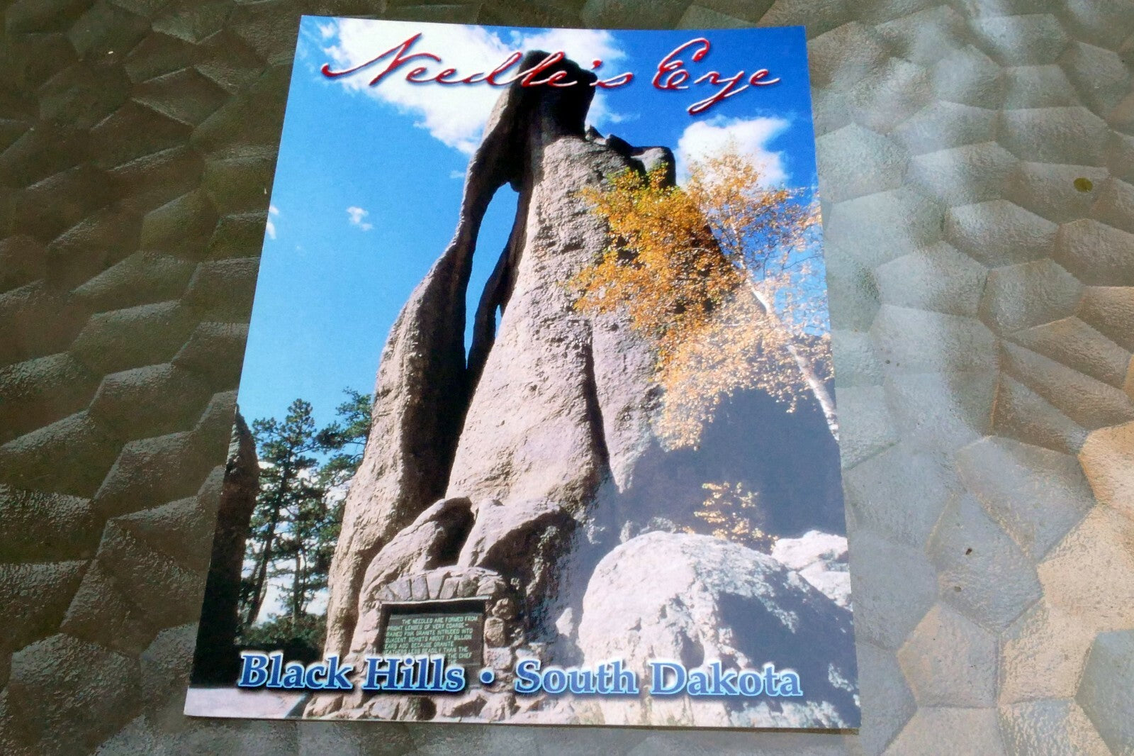 Needle Eye Rock Black Hills S. Dakota Iron Mountain Road Postcard vintage