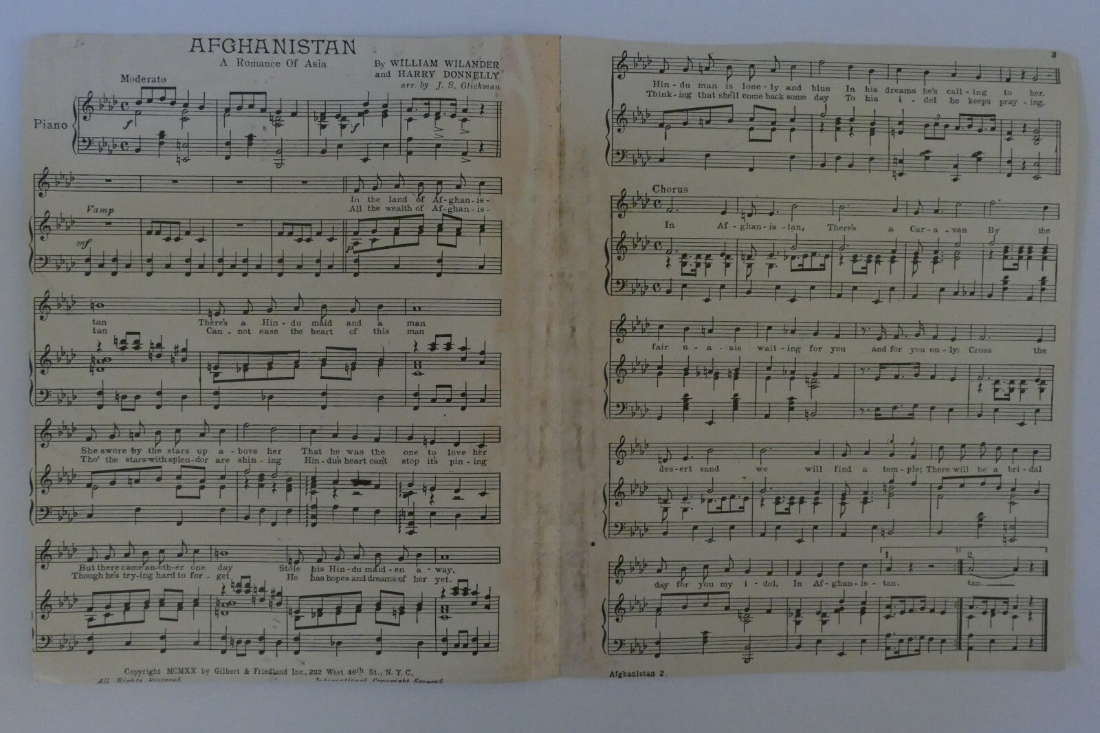 Afghanistan (A Romance Of Asia) 1920, by William Willander and Harry Donnelly