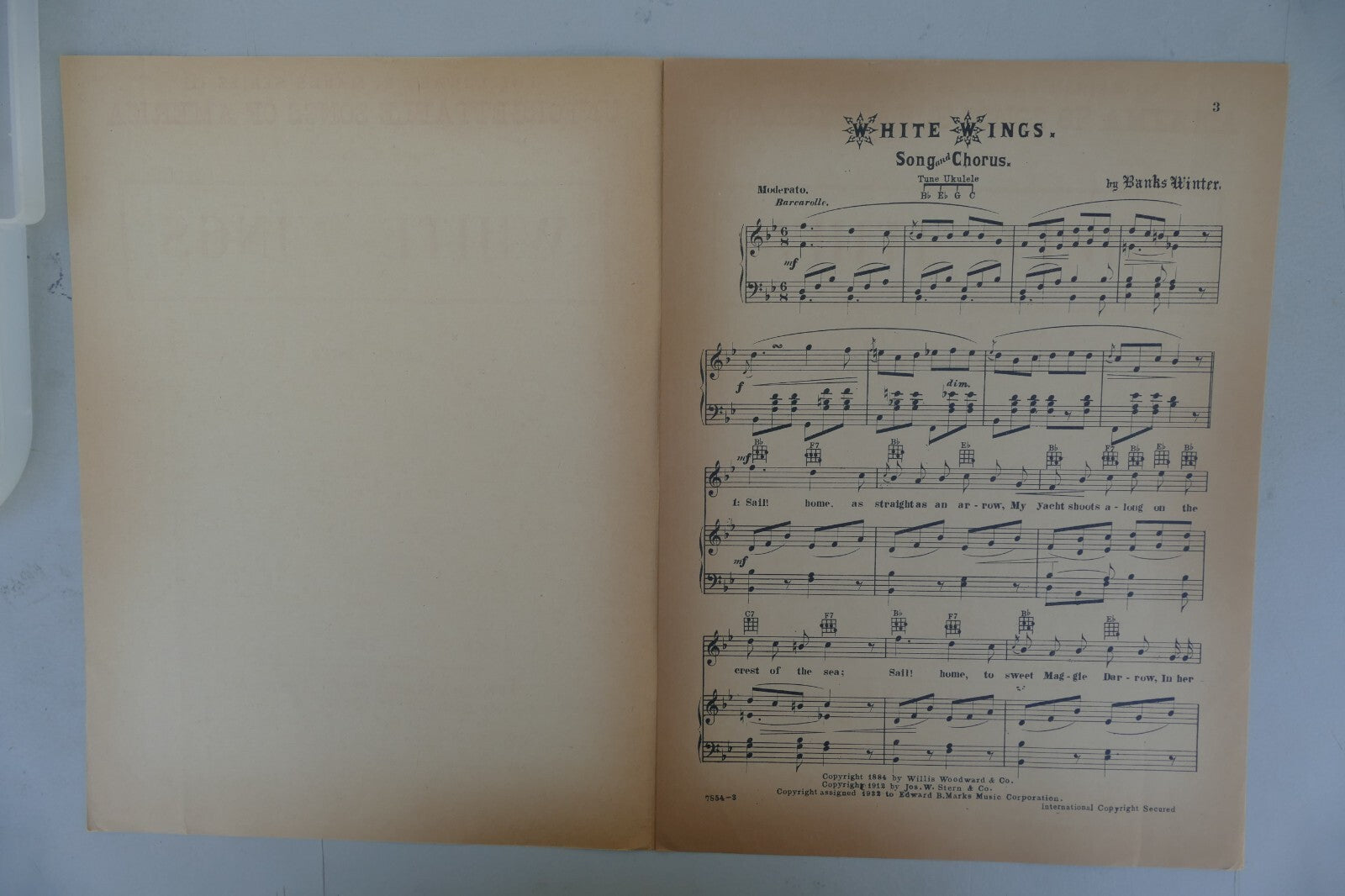 White Wings 1932 by Banks Winter, Edward B. Marks Music Co.