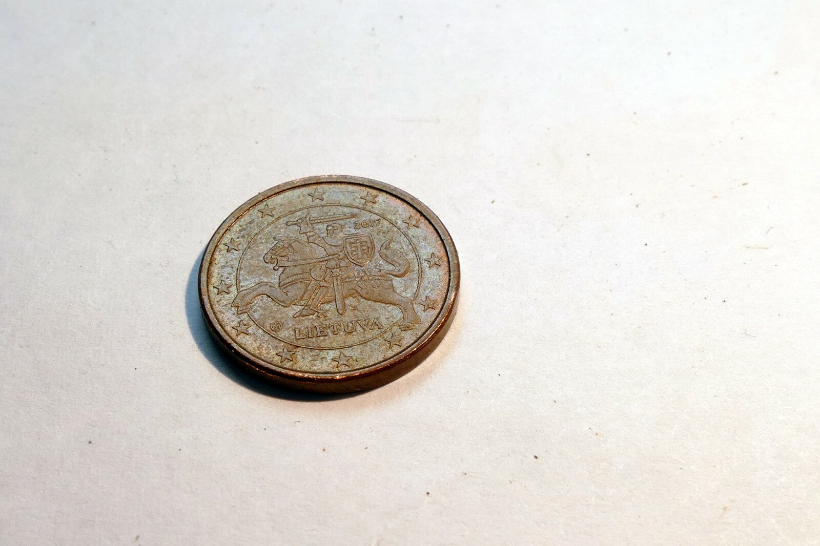 1 Euro Cent coin  2017 Lietuva Lithuania