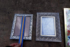 Pack of 3 Four Metal/Glass Picture Portrait Frame 5X7" Art Photo Mixed lot