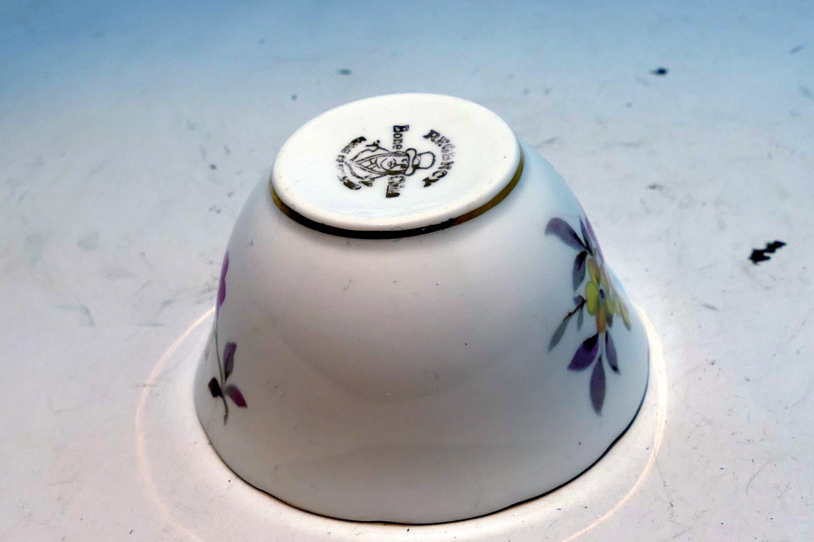 REGENCY ENGLISH BONE CHINA SUGAR BOWL Yellow and Pink