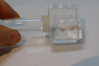 Mikasa Etched dots Crystal Glass Bottle Stopper square shape