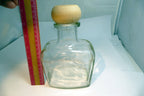 Glass Bottle with Wooden Stopper clear 1 quart
