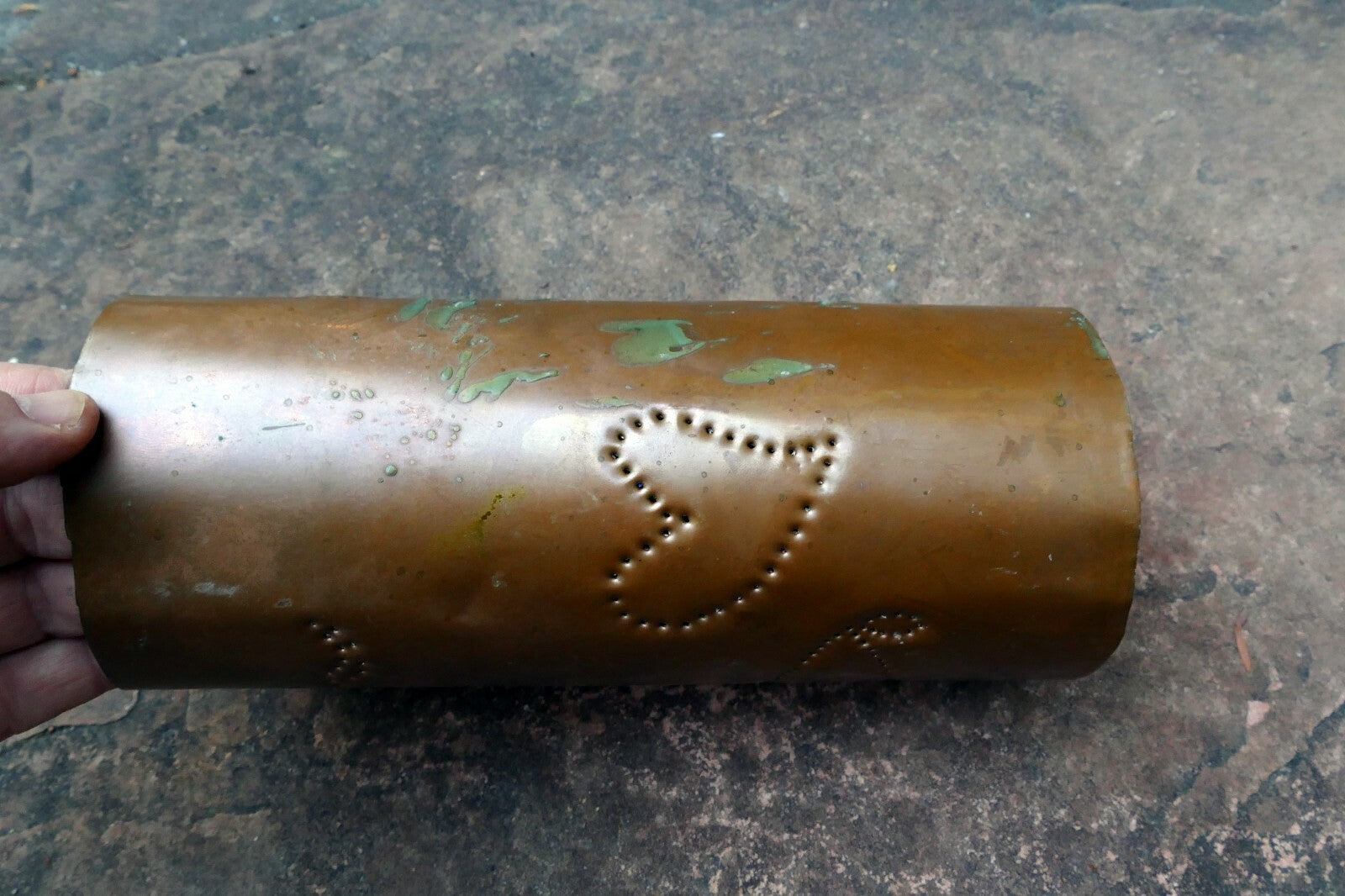 Bronze metal Cover Incense Burning Burner vintage Home made with stars eye moon