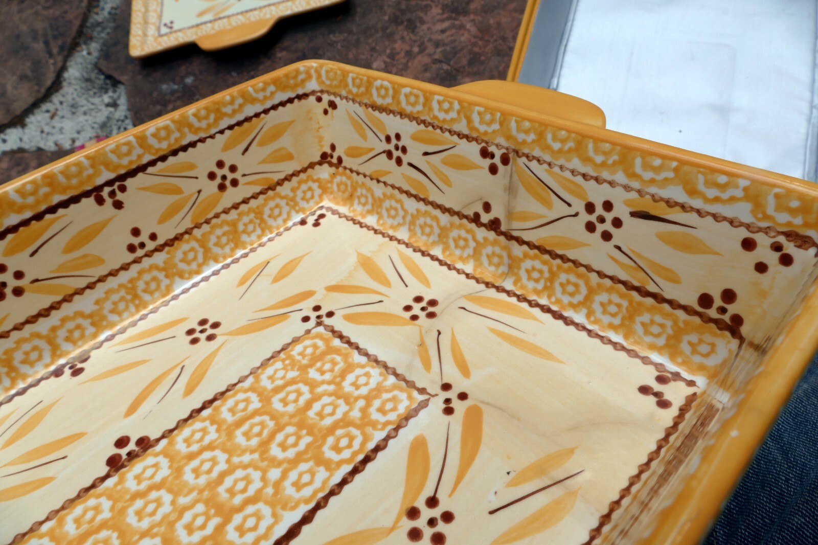 Temp-Tations Presentable Ovenware Casserole Lasagna Serving Tray w/ Lid 10X15"