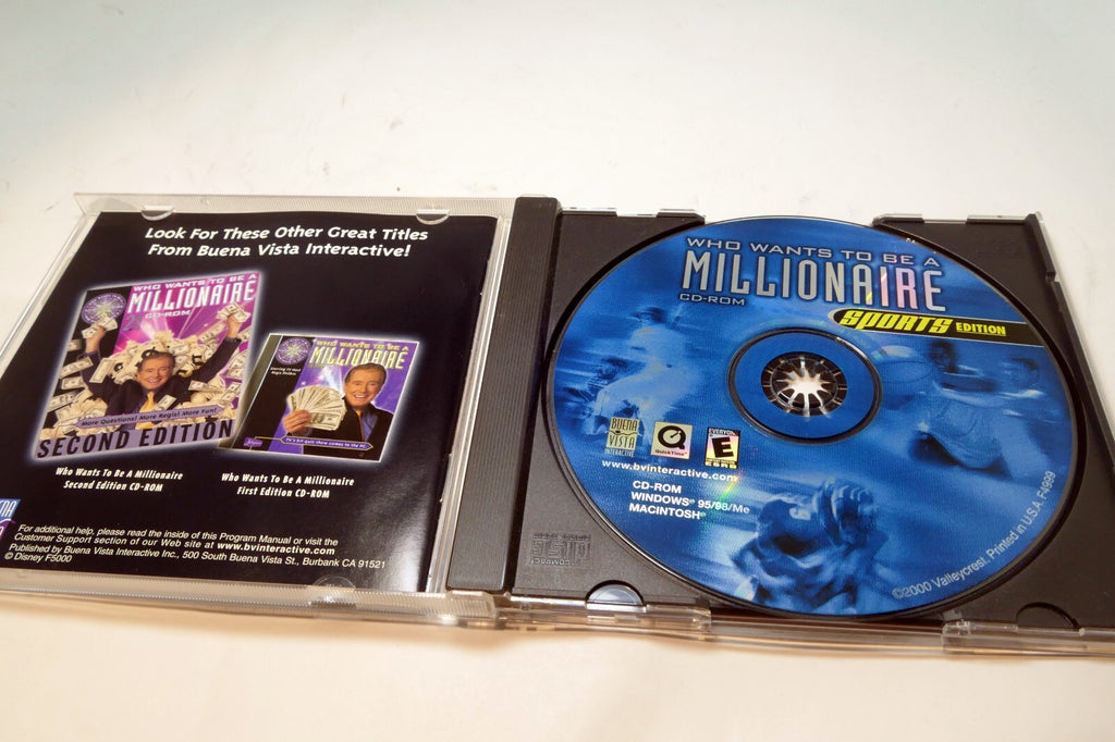 Who Wants to be a Millionaire CD ROM PC Interactive SPORTS Windows 95 98 Me