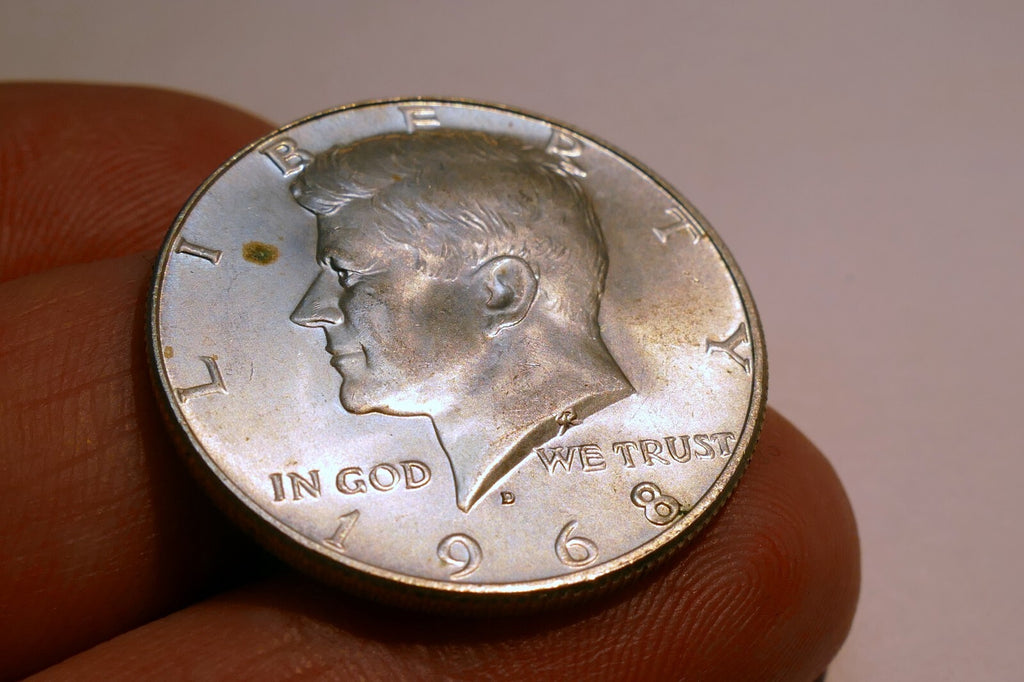 1968 D John F Kennedy  half dollar coin US 40% SILVER