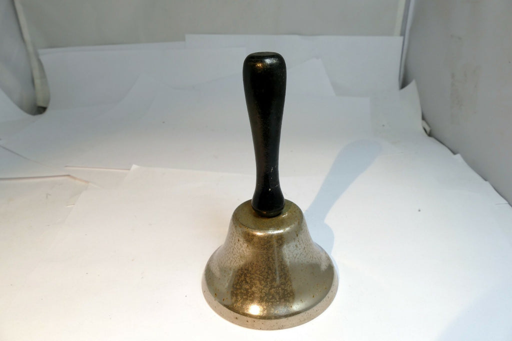 2" Steel metal School Diner Bell with wooden handle 