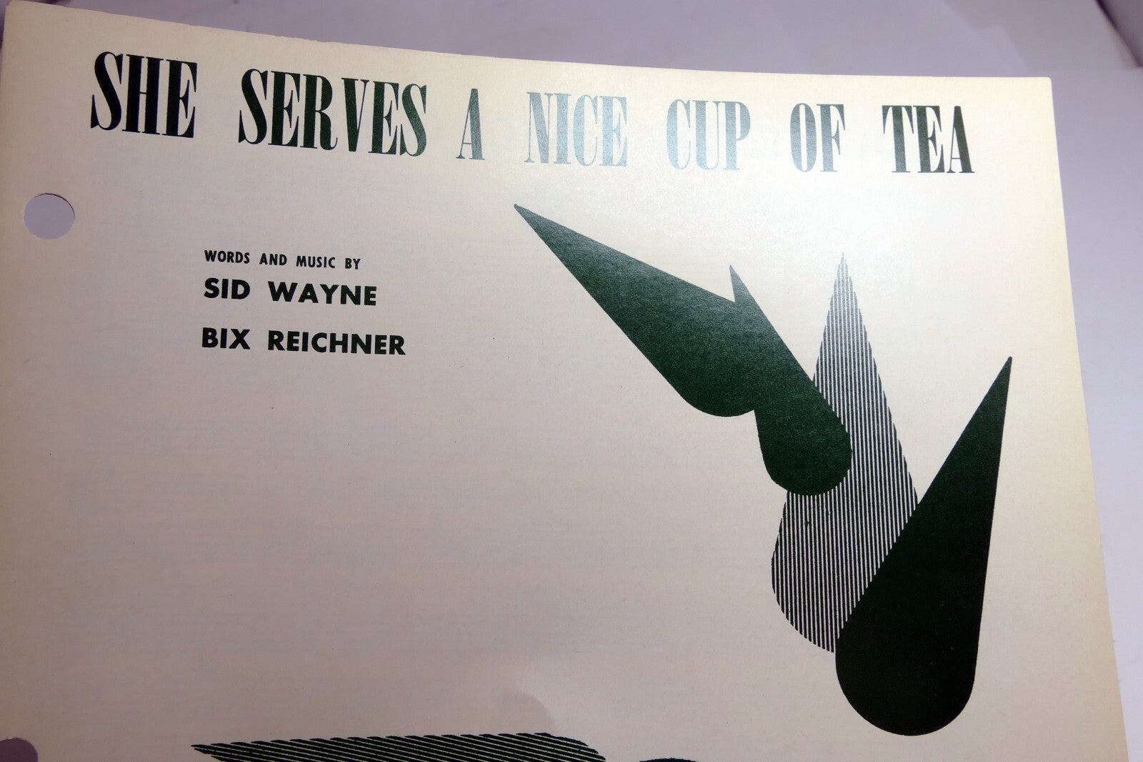 She serves a nice cup of tea sid wayne bix reichner 1958 sheet music