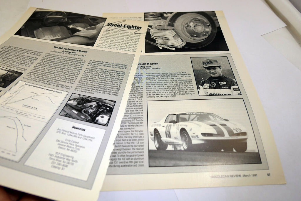 Pontiac 1LE Trans Am Street Fighter Advertisement Ad Magazine clipping Musclecar