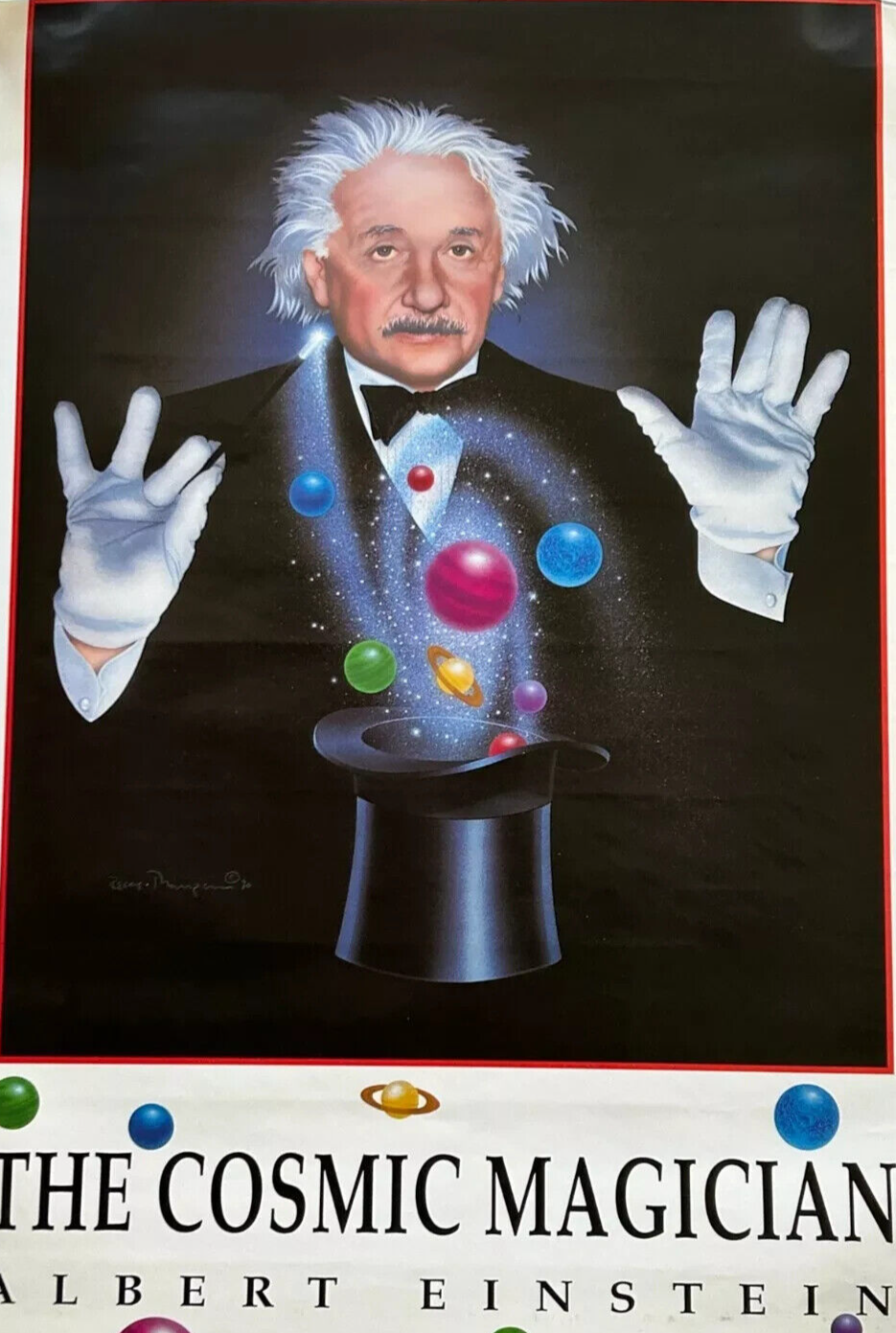 Albert einstein poster the cosmic magician 1992 physics quantum mechanic   new