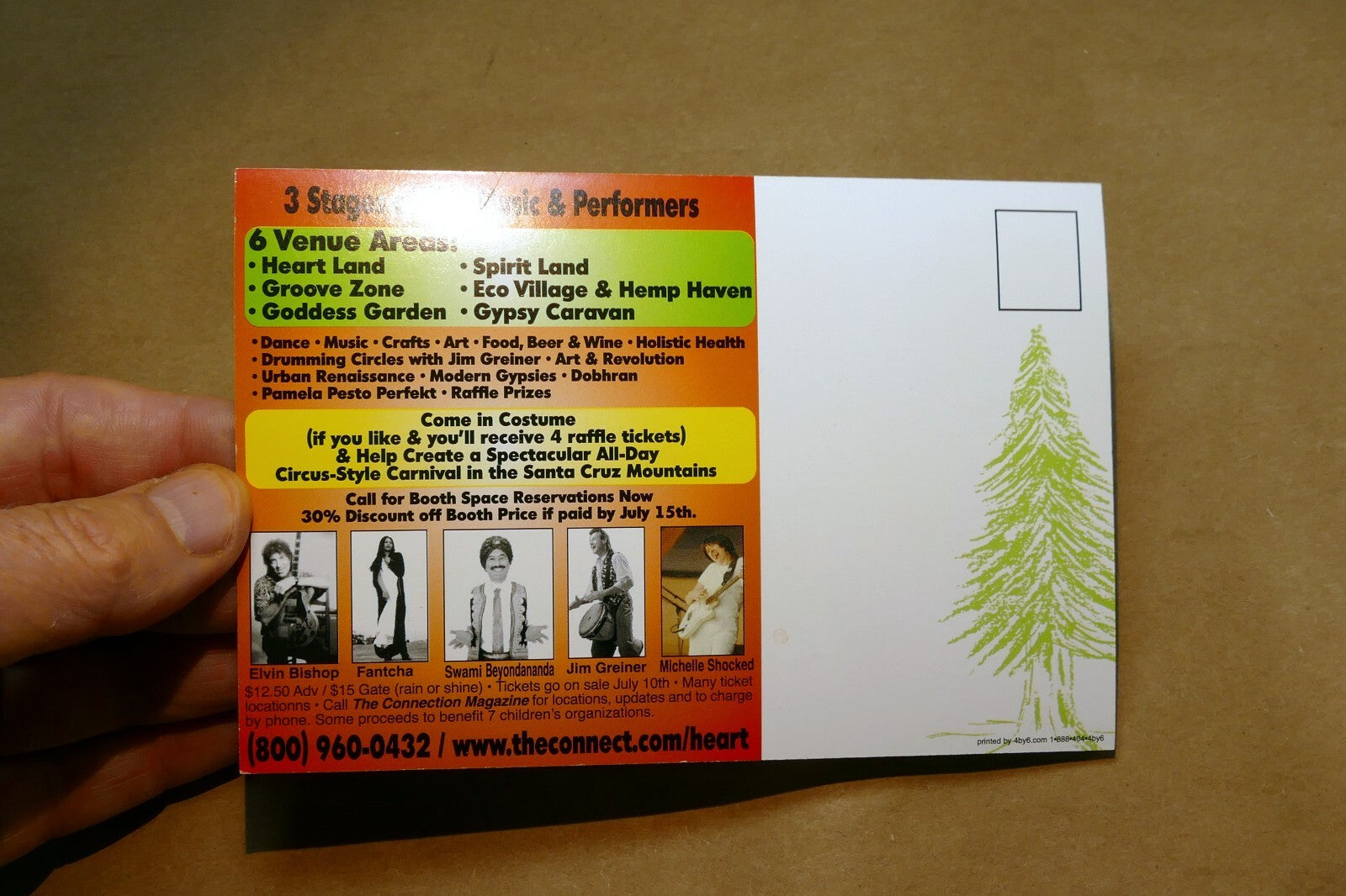 Heart Spirit & Groove Festival add  Postcard, unposted