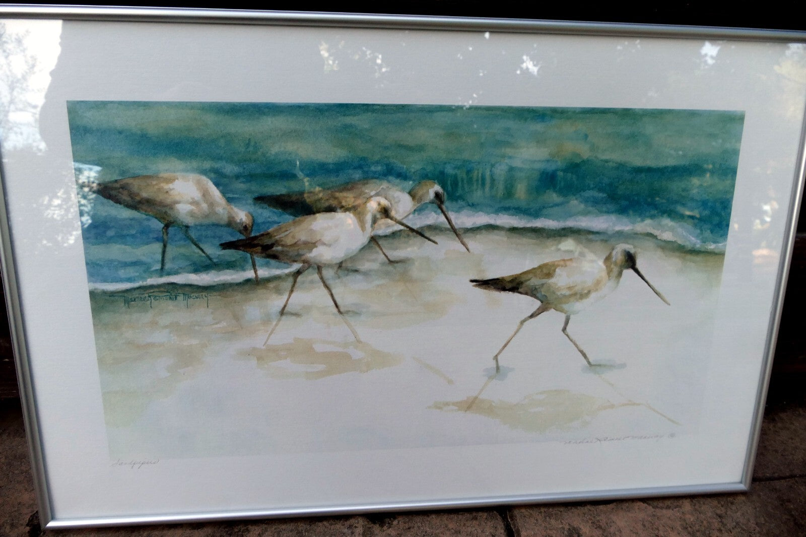 Artist Maxine Remont Macway Wildlife Art Shorebirds “Sandpipers”  Print