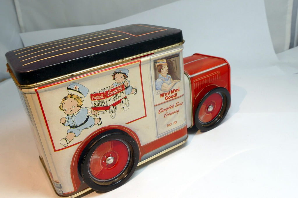 Campbell's Soup Tin Box Co Truck Car With wheels Lid No 83 USA Americana design