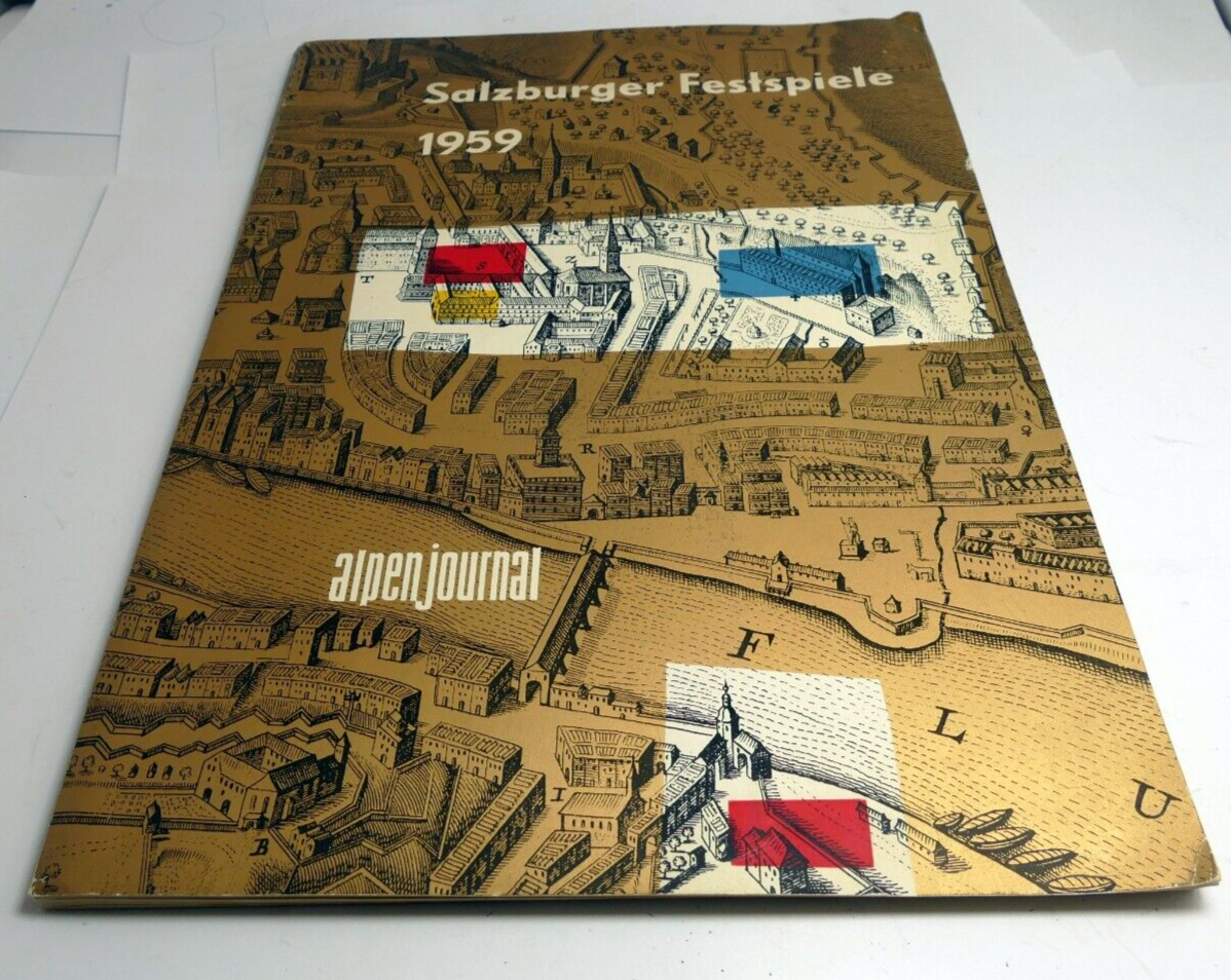 1959 salzburger festspiele alpenjournal österreich mit separatem programmheft