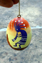 Kokopelli NATIVE AMERICAN DANCE HORN DESIGN GOURD CHRISTMAS ORNAMENT