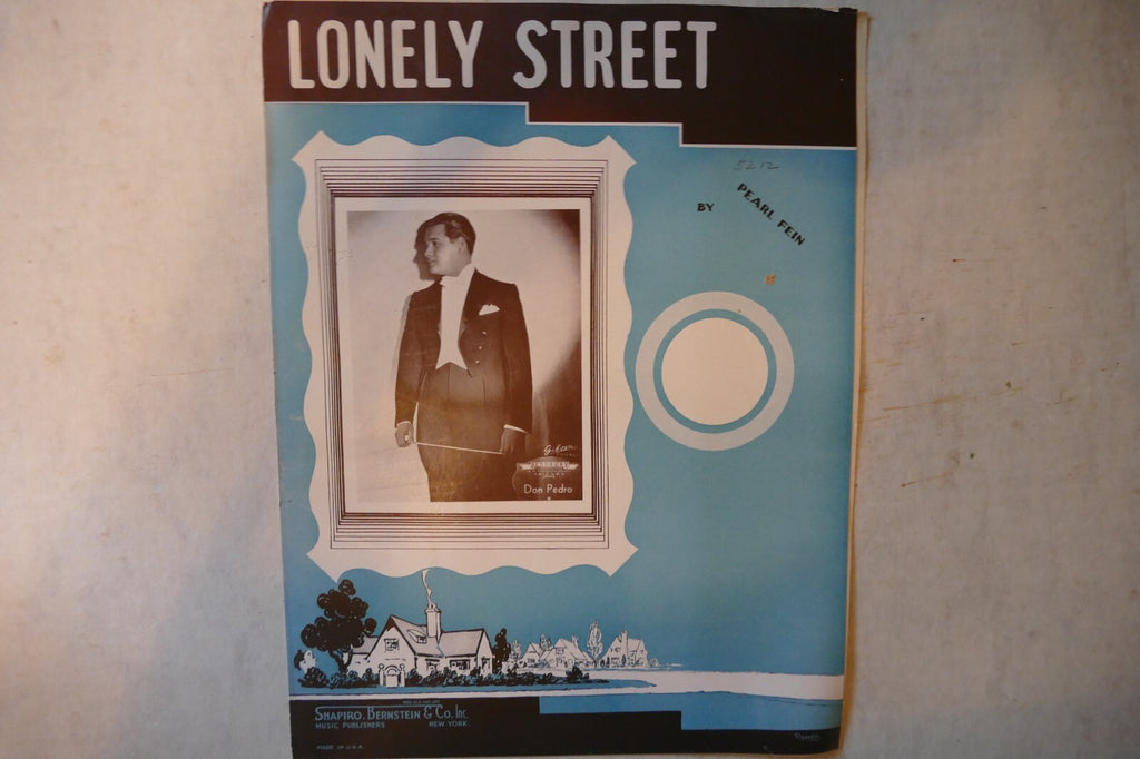 Lonely street sheet music, 1935, by pearl fein, shapiro, bernstein & co.