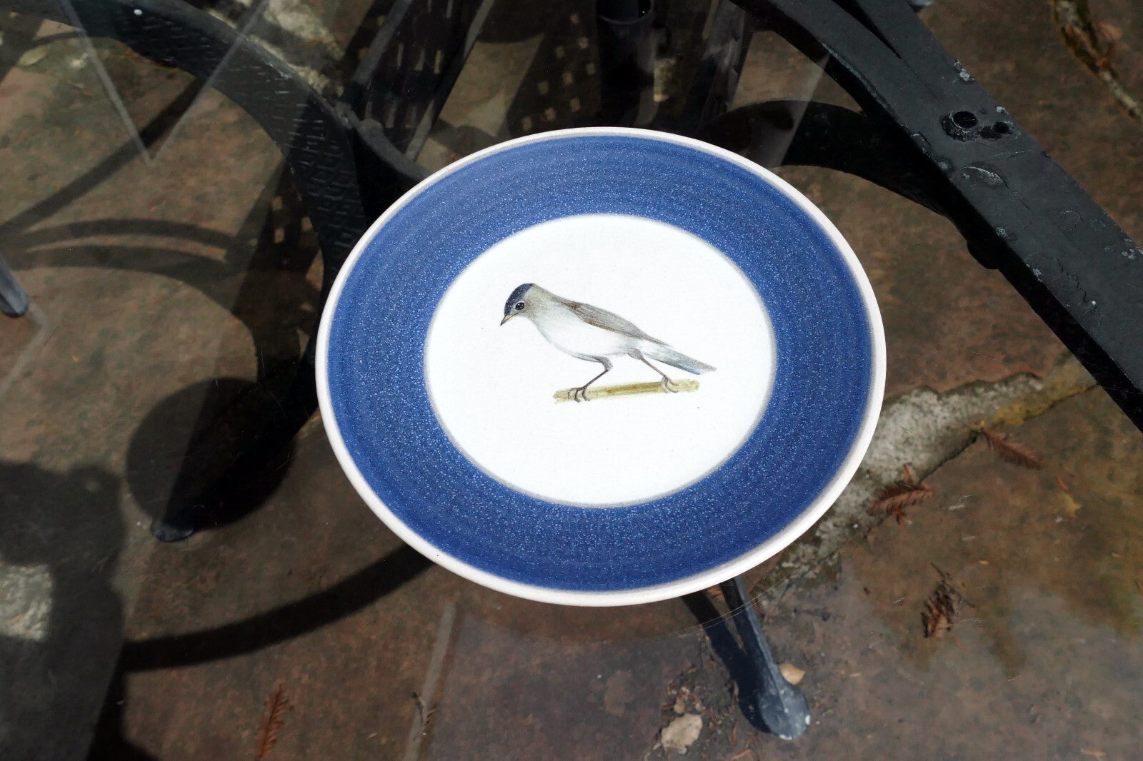 MARCEL GUILLOT POTTERY BIRD PLATE 8" 20cm  made in France