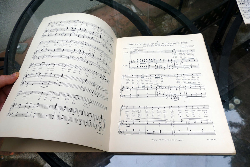 Sixty France Folk-Songs sheet music edited J. Tiersot  1915 Boston USA