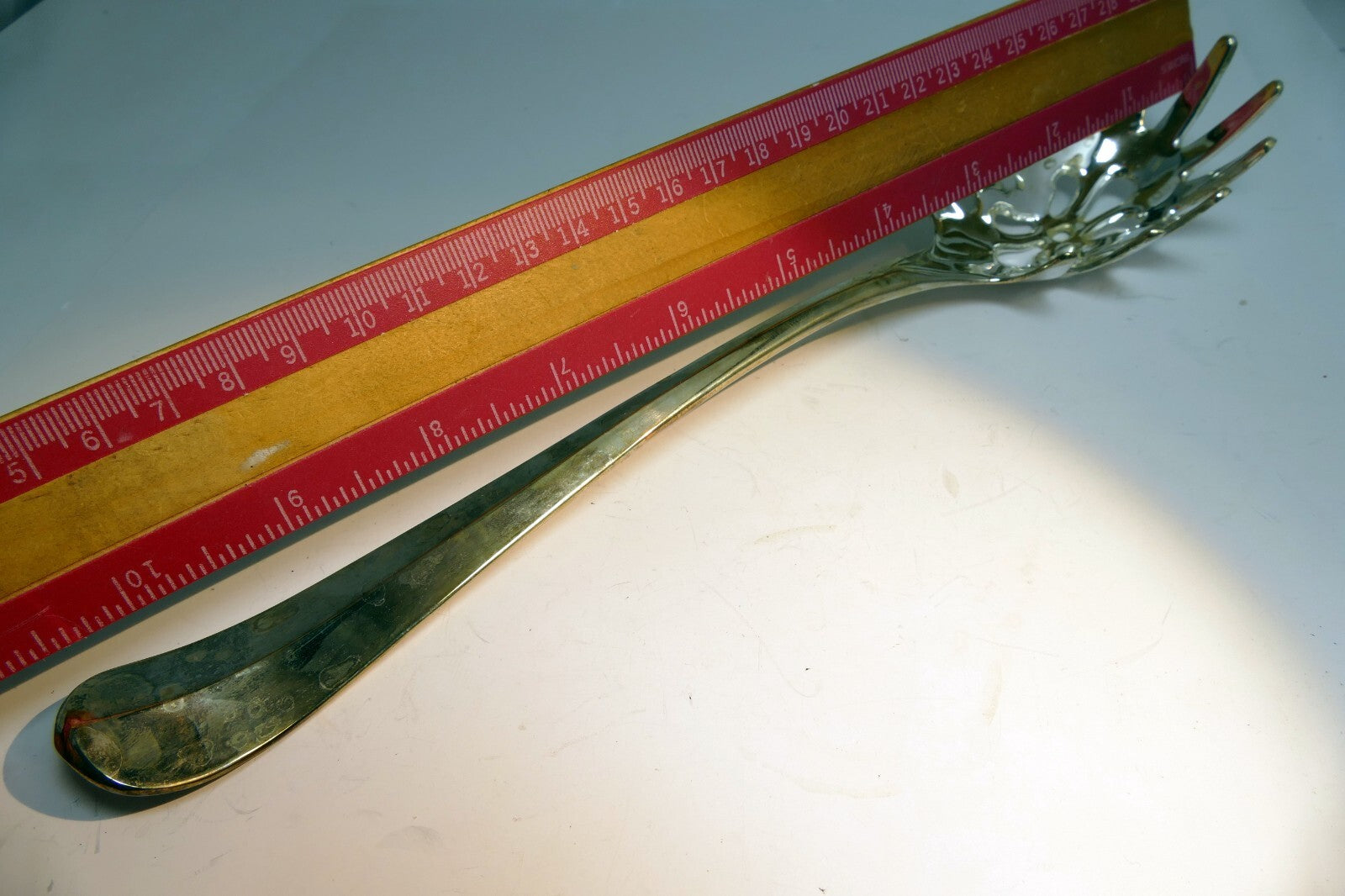 Spaghetti Spoon Pasta Serving Spoon Server Fork Metal silver palte