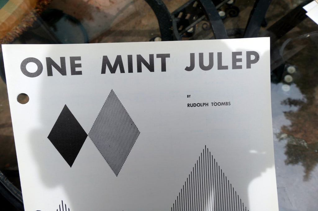 One mint julep by rudolph toombs 1961 sheet music