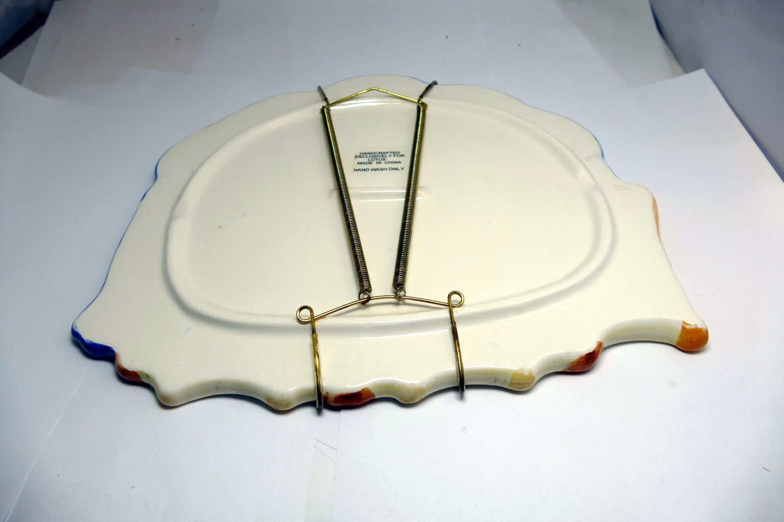 JUDAICA HOT PLATE LOTUS CERAMIC TRIVET JEWISH FAMILY MEALTIME-2000