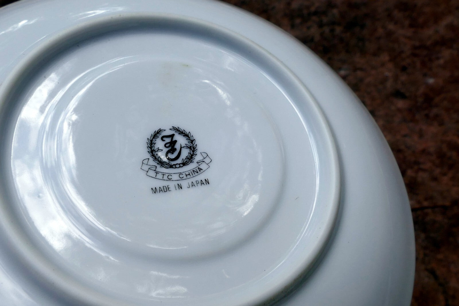 TTC China 6" Round Tea Cup Plate Gold trim TTN1 pattern made in Japan