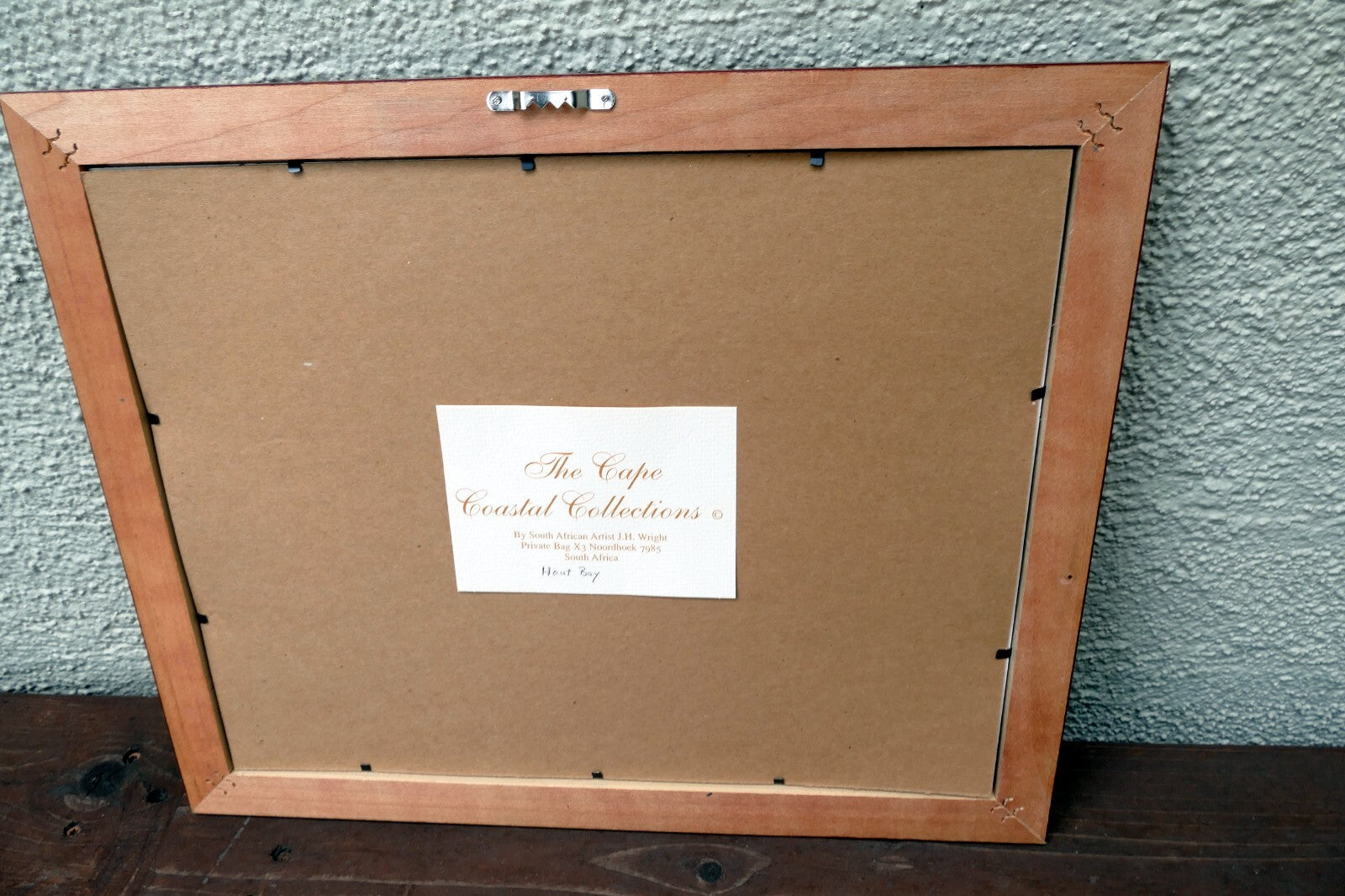 J H Wright Print Lithograph "Hout Bay" Cape collection 10X3.5" Signed