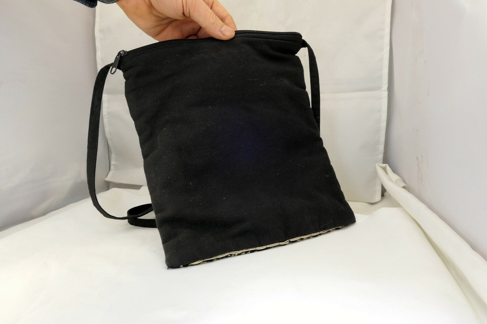 Shoulder Bag Handcrafted Myanmar Sequin Embroidered Tapestry Elephant Antique