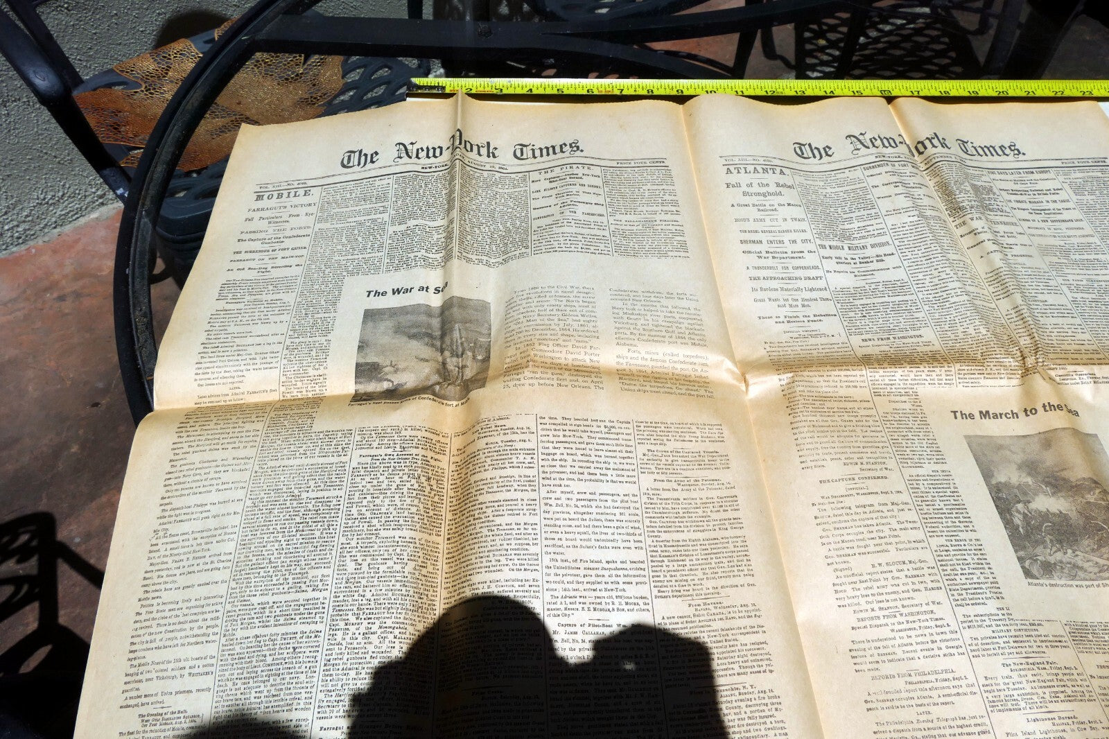New York Times Sept 3 1864 - Reprint, Atlanta's Destruction by Sherman, Mobile