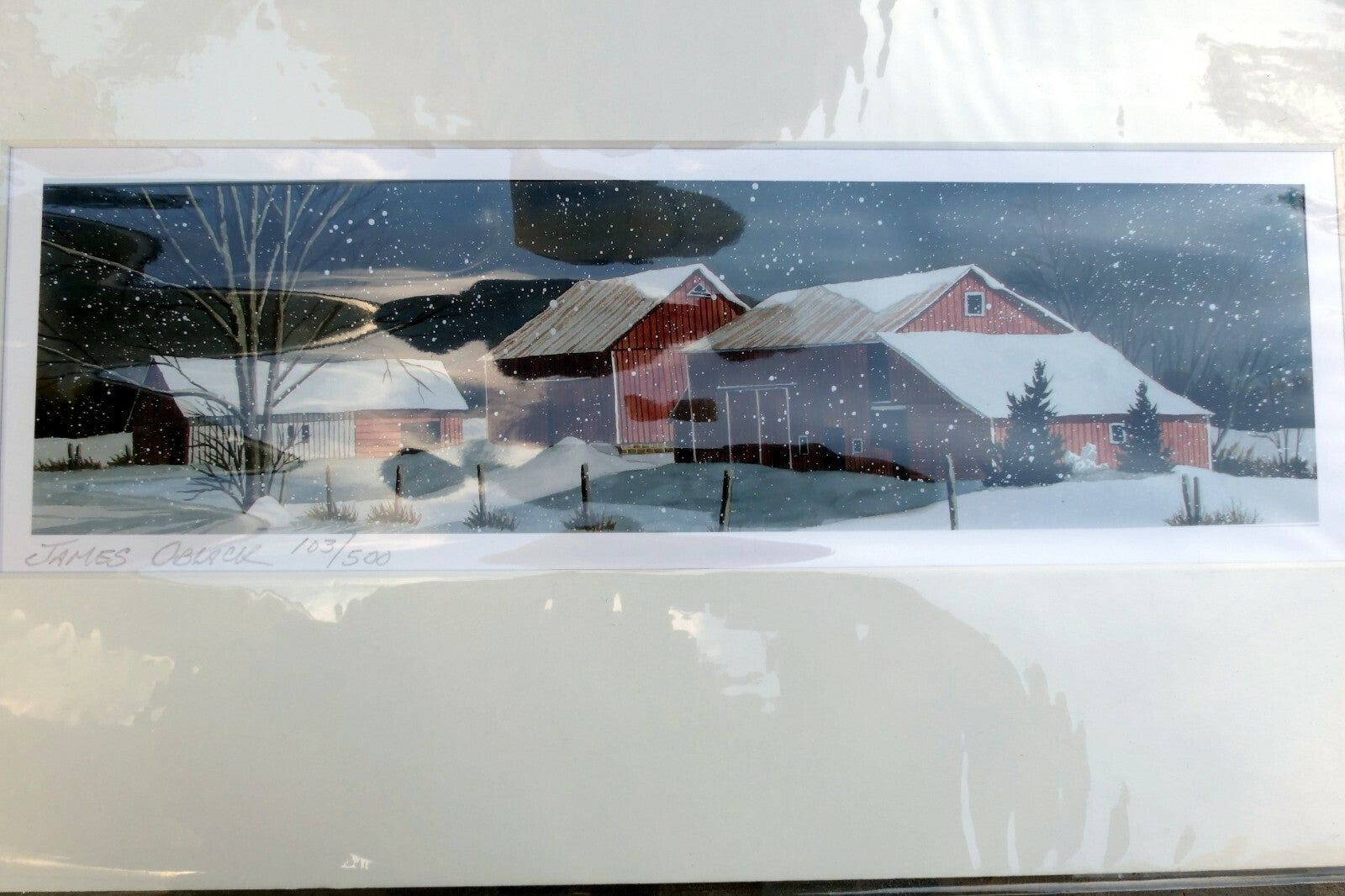 Giclee Print Brown County Artist James Oblack 103/500 Signed Limited edition