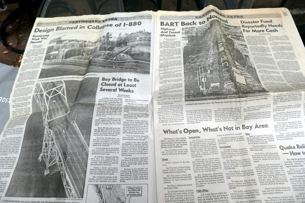 1989 San Francisco Chronicle Earthquake Oct. 19th EXTRA EXTRA bay area