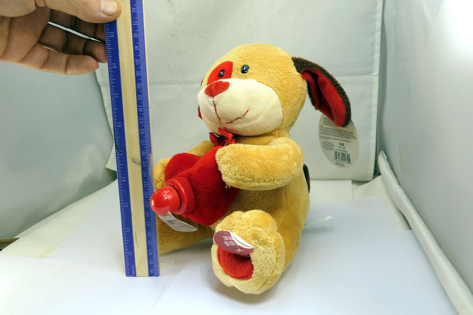 Animated Musical Puppy Dog with Light-Up Spinning Message Fan  Heart Puppy LED