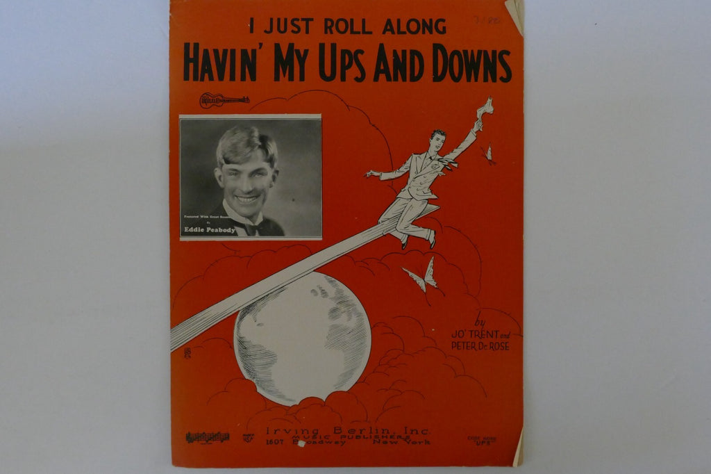I just roll along, sheet music 1927, by jo' trent and peter de rose, irving berlin inc.